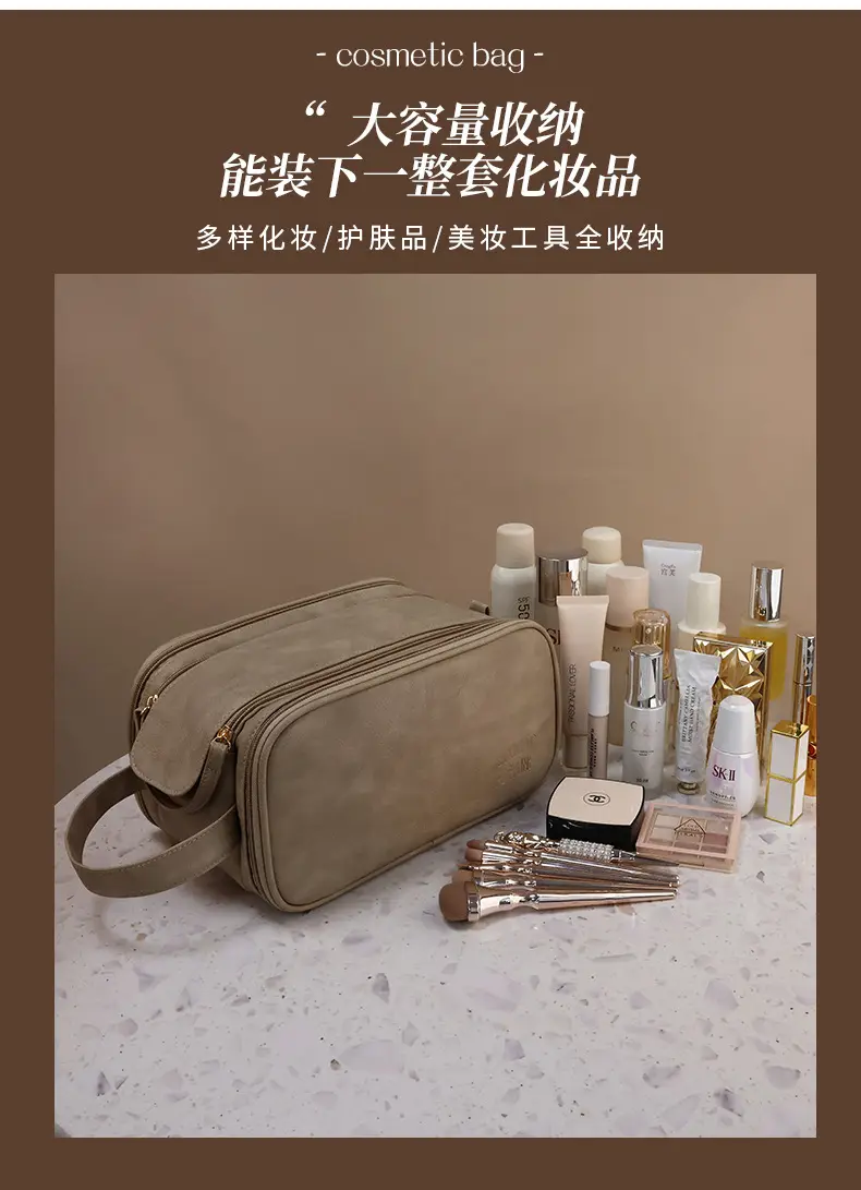 (Cross-border trading), capacious handheld cosmetic bag for traveling, universal organizer bag, storage bag, high-end — chobi 10