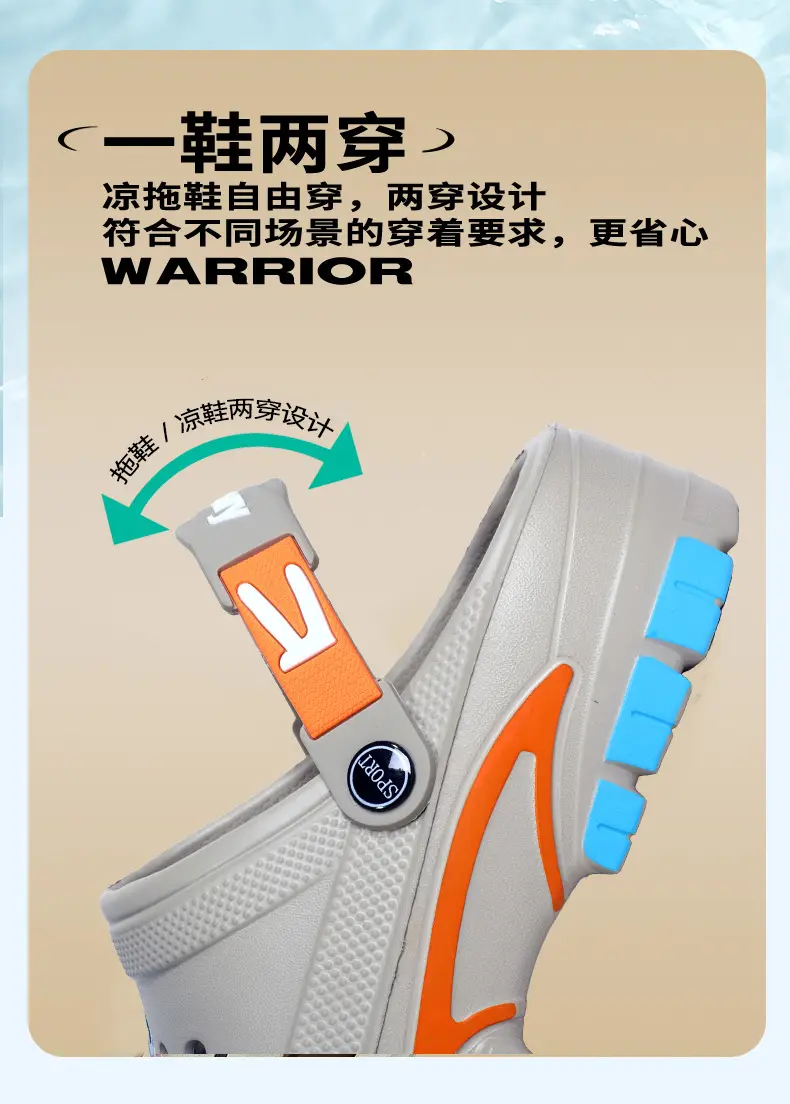 (Cross-border trading), fashionable lightweight sandals, summer trend Crocs-style slippers, beach casual footwear, closed toe, suitable for outdoor we — chobi 6