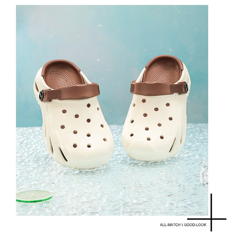 Crocs-style slippers for boys, children's sandals, closed toe, 6-15 years, for teenagers, 8-12 years — chobi 14