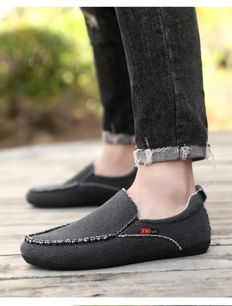 Breathable shoes, men's espadrilles, casual footwear, loafers, non-slip sole, easy to put on, plus size — chobi 19