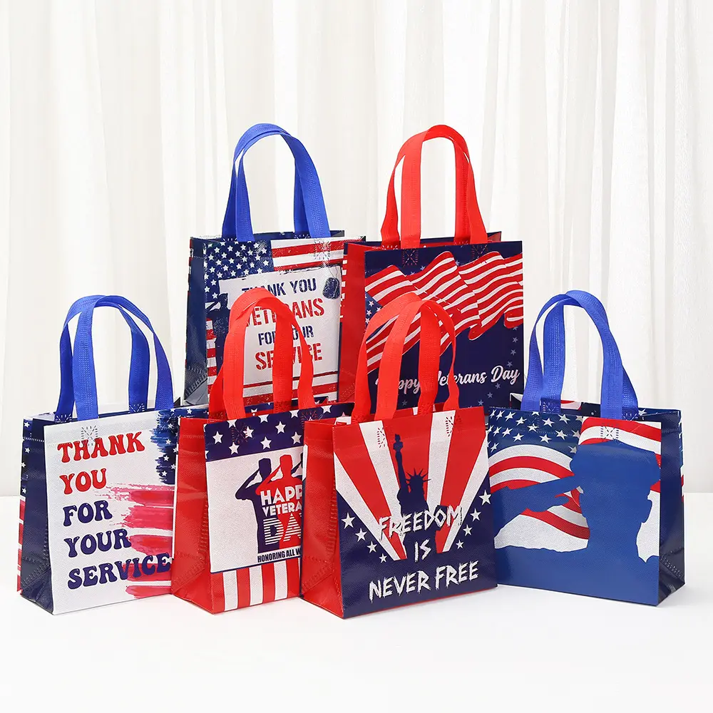 Three dimensional waterproof bag, pack, linen bag non-woven cloth, shopping bag, USA, Birthday gift — chobi 1