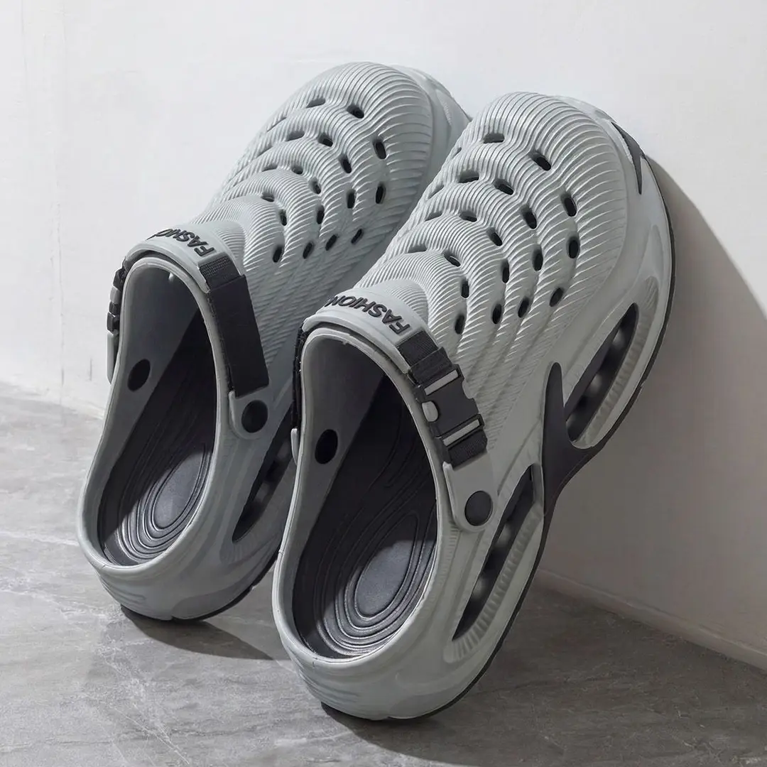 Crocs-style slippers, fashionable beach non-slip sports sandals, wear-resistant mule, men's slippers, summer 2026, suitable for outdoor wear, antibact — chobi 3