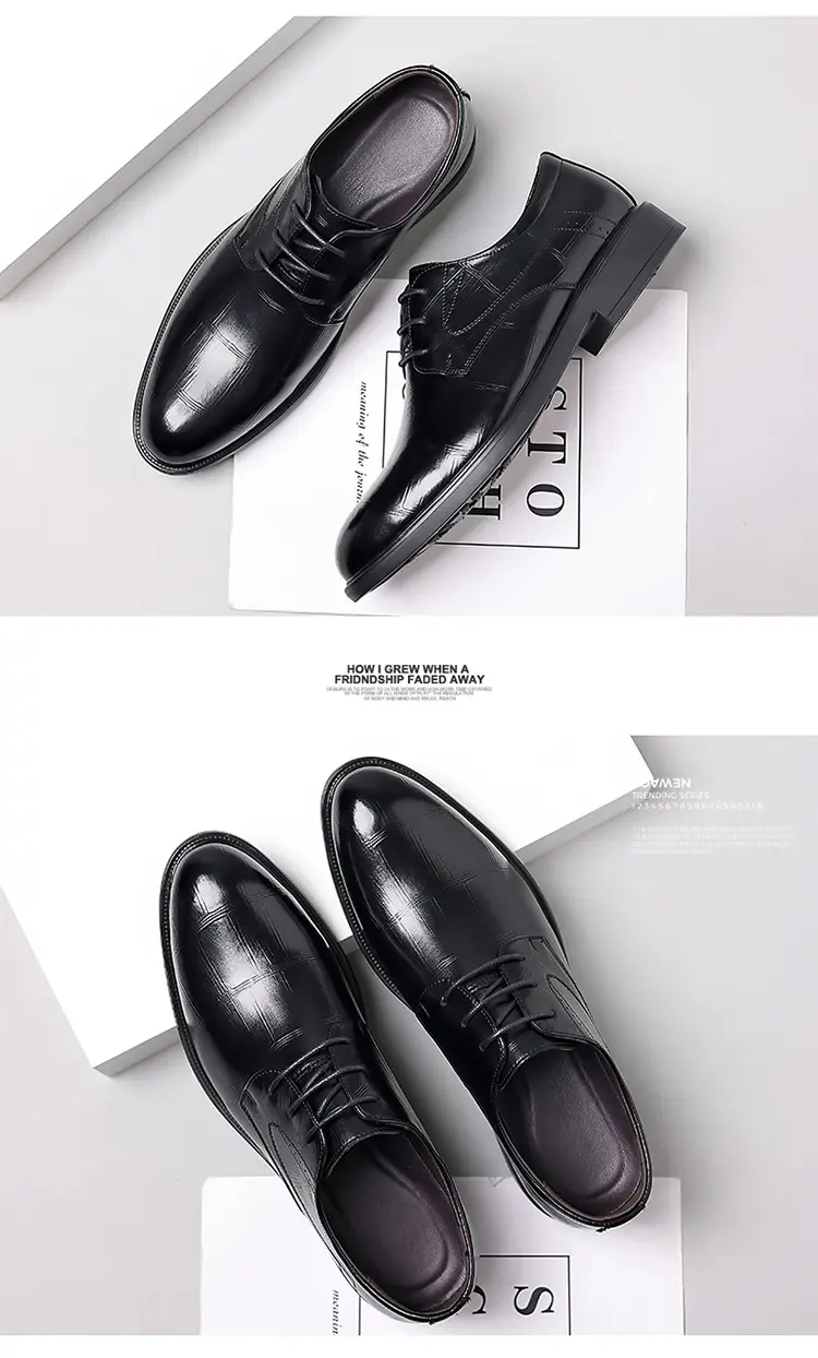 Men's autumn classic suit jacket English style, shoes pointed-toe for leisure, soft sole, genuine leather — chobi 20