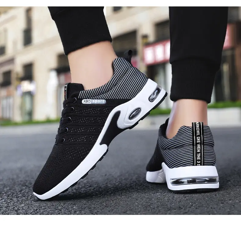 (Cross-border trading), summer breathable soft heel, casual running sneakers, plus size, made with flyknit technology — chobi 24