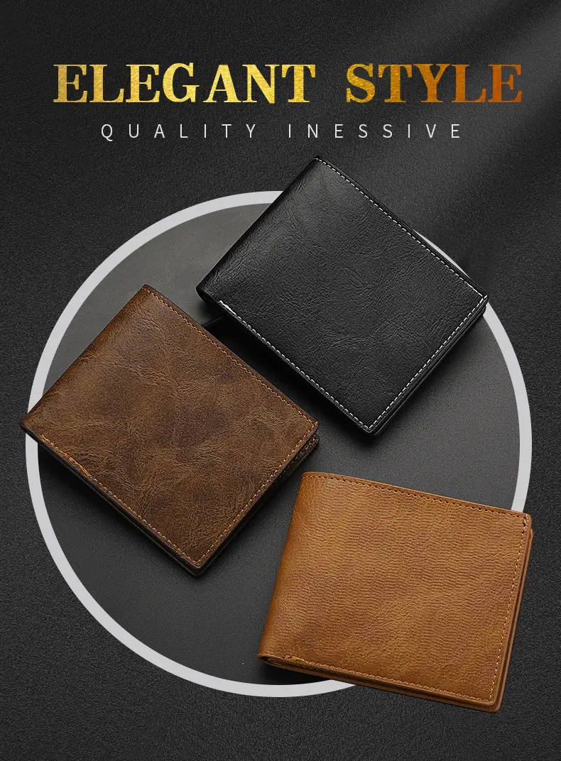 (Wholesale), men's short retro wallet for students, with your logo imprint, (Physicals) — chobi 10