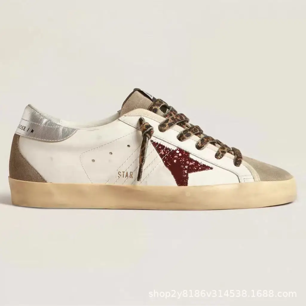 Korean version 2025 new SUPERSTAR genuine leather old retro small dirty shoes women's inner heightening star shoes dirty shoes — chobi 12