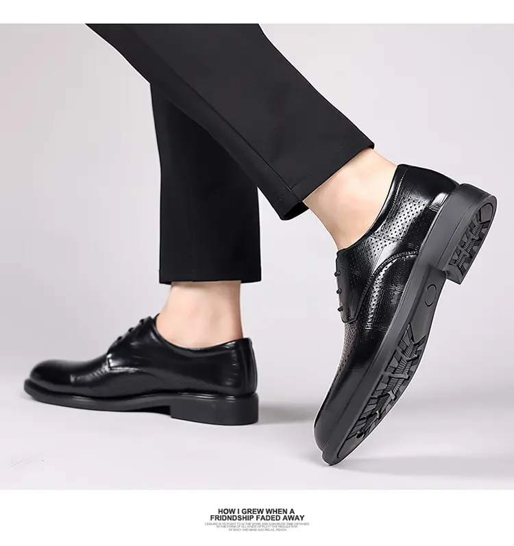 Men's autumn classic suit jacket English style, shoes pointed-toe for leisure, soft sole, genuine leather — chobi 25