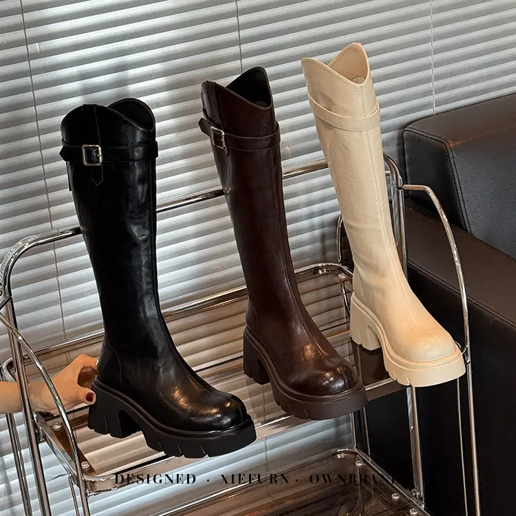 Fashionable autumn high boots platform, trend of season, height increasing — chobi 1