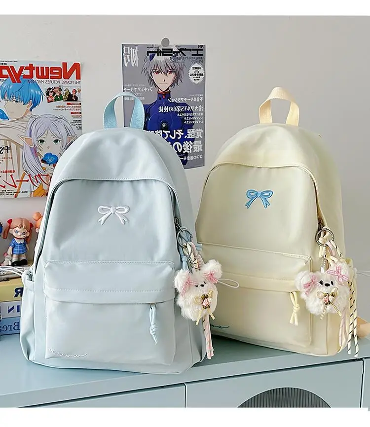 Backpack, Japanese universal capacious fresh shoulder bag, for secondary school — chobi 38