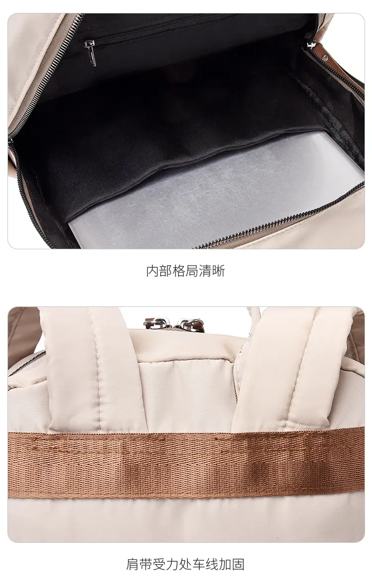 Nylon backpack for leisure, handheld laptop, school bag for traveling, 2023 collection, simple and elegant design, 14 inch — chobi 20