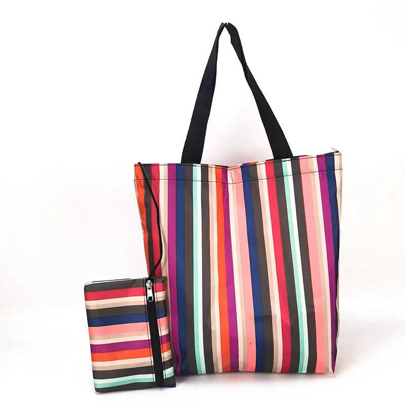 Waterproof shopping bag with zipper, folding handheld linen bag, travel bag, (Physicals), increased thickness — chobi 22