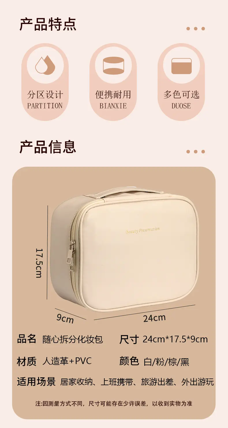 (Cross-border trading), capacious cosmetic bag, universal organizer bag, high-quality style — chobi 2