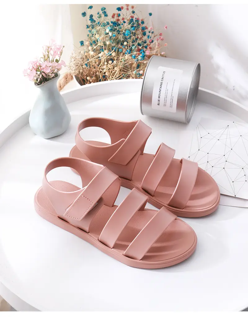 Women's sports sandals, lightweight breathable universal mule with velcro for students flat, suitable for spring and autumn — chobi 25