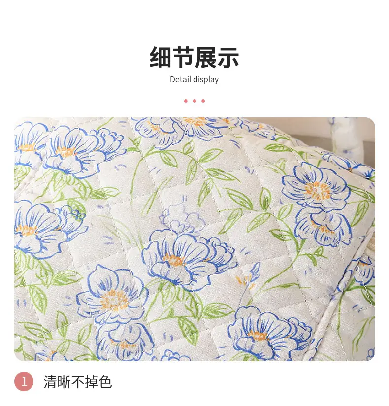 Handheld capacious cosmetic bag, cute brand storage system for traveling, flowered — chobi 16