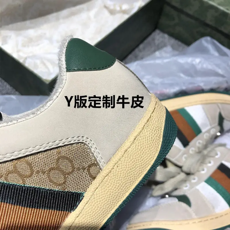 Pure original high version G family dirty shoes old flower green old retro small dirty shoes men's and women's sports flat shoes batch round head — chobi 4