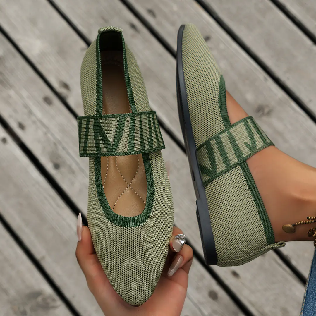 (Cross-border trading), shoes flat pointed-toe low-cut, slip-ons, breathable two-tone loafers, European style, made with flyknit technology — chobi 19