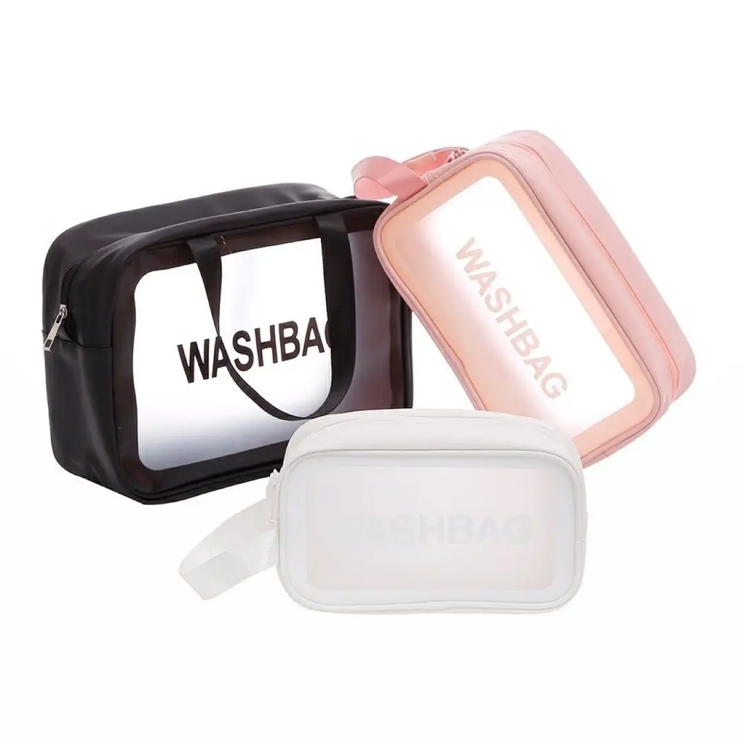Classic fresh waterproof capacious handheld cosmetic bag PVC for traveling — chobi 4