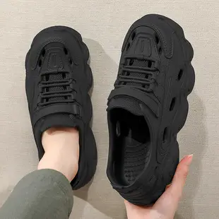 (Wholesale), fashionable Crocs-style slippers platform, cute sandals, beach women's slippers, women's style, suitable for outdoor wear, closed toe — chobi 8