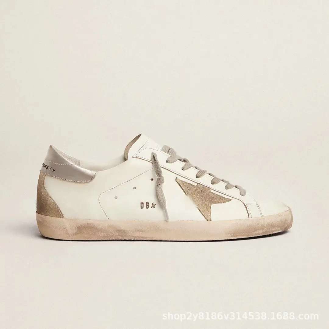 Korean version 2025 new SUPERSTAR genuine leather old retro small dirty shoes women's inner heightening star shoes dirty shoes — chobi 2