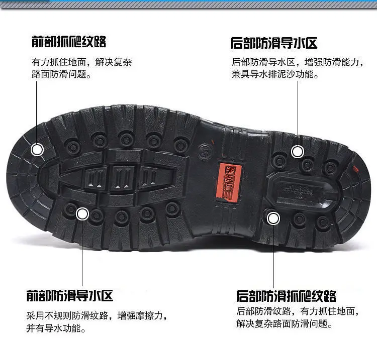 Labor protection shoes for men's steel heads, anti-smash, anti-puncture, anti-odor, lightweight, anti-slip, wear-resistant, kitchen waterproof, constr — chobi 12