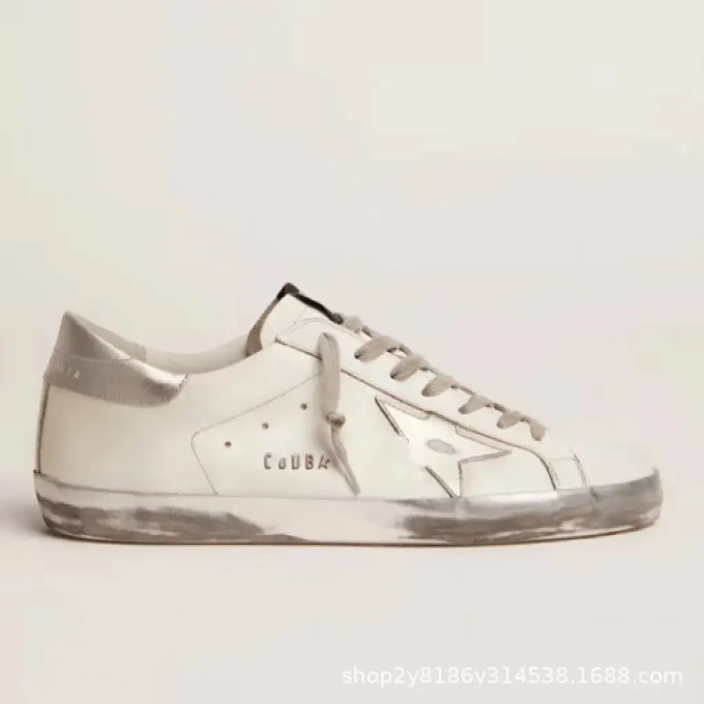 Korean version 2025 new SUPERSTAR genuine leather old retro small dirty shoes women's inner heightening star shoes dirty shoes — chobi 18