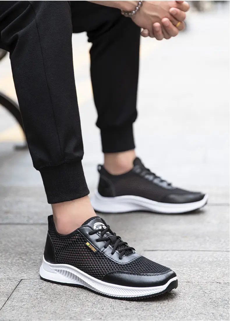Summer thin mesh breathable shoes, casual comfortable running sneakers for students, soft sole — chobi 37