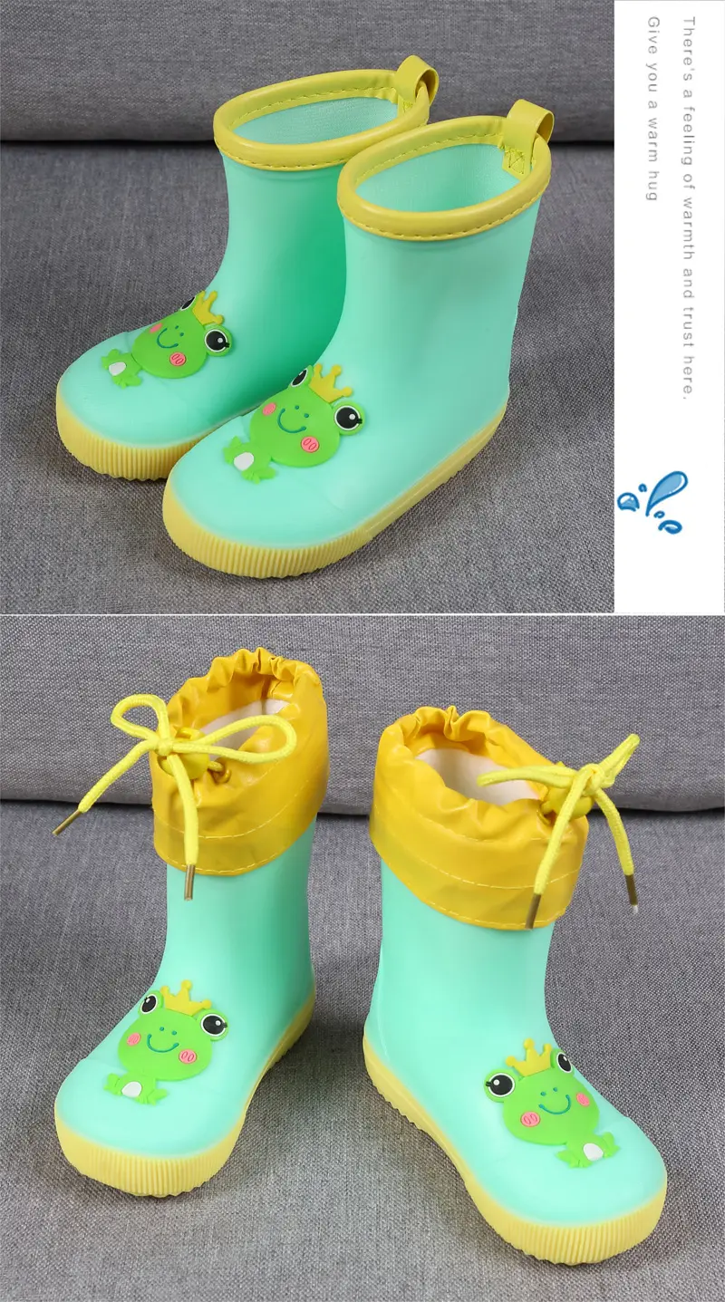 Ploves of dismantling baby rain shoes 1 infant child 3 rain boots men and girls water shoes, children princess cute lightweight shoes — chobi 23