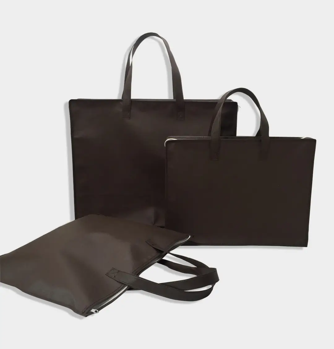 Three dimensional handheld pack non-woven cloth with zipper, duvet, storage bag, custom-made, with your logo imprint — chobi 2