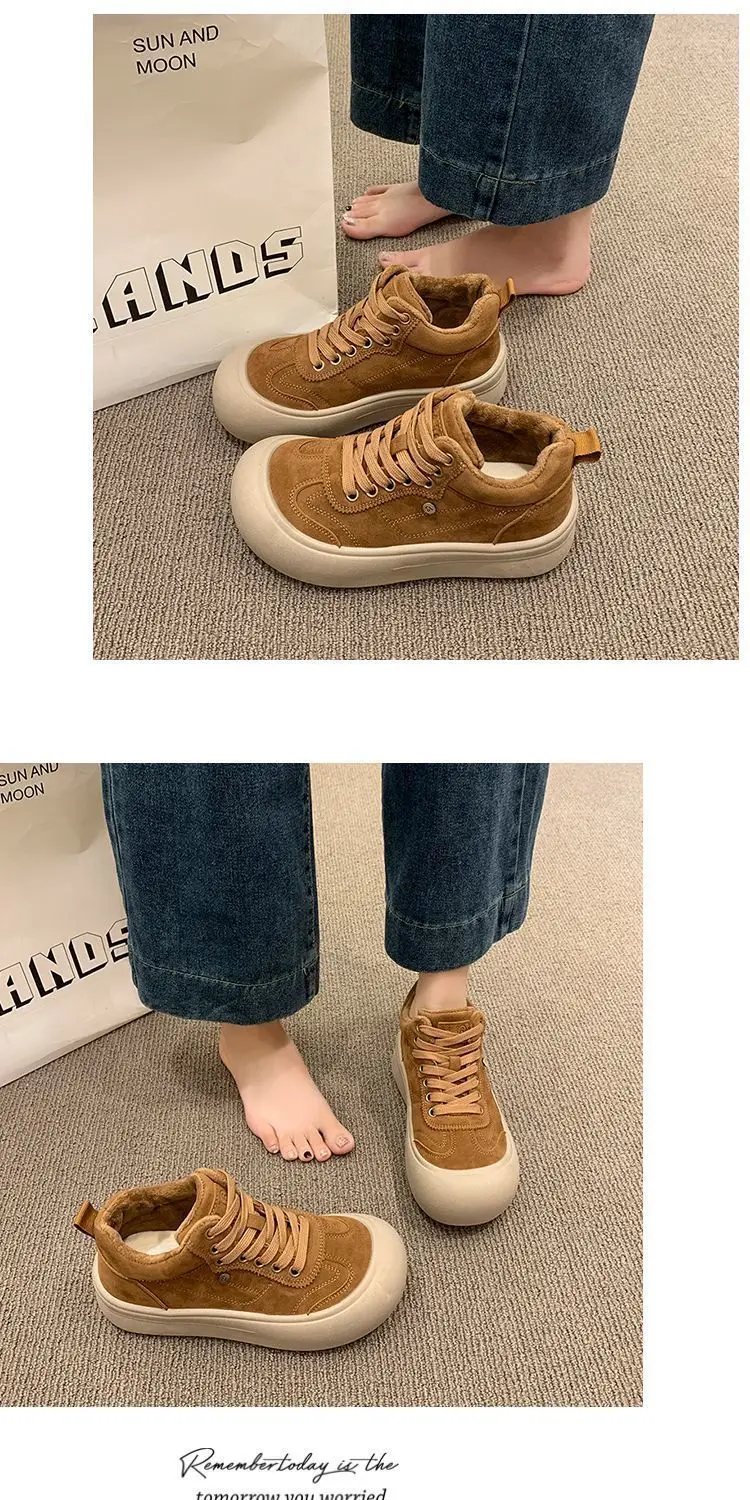 Insulated winter lightweight sneakers platform, keep warm GAT shoes, women's style — chobi 13