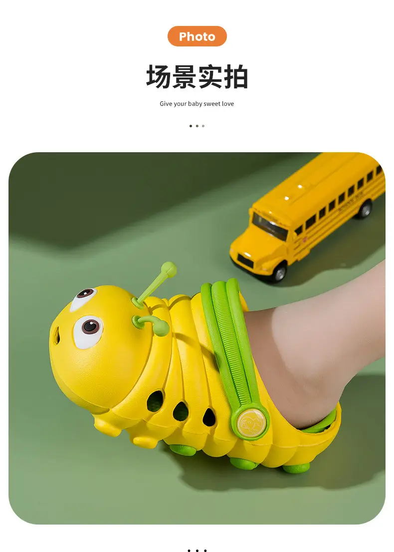 (Wholesale), children's cartoon Crocs-style slippers, breathable mule, sandals, soft sole — chobi 8