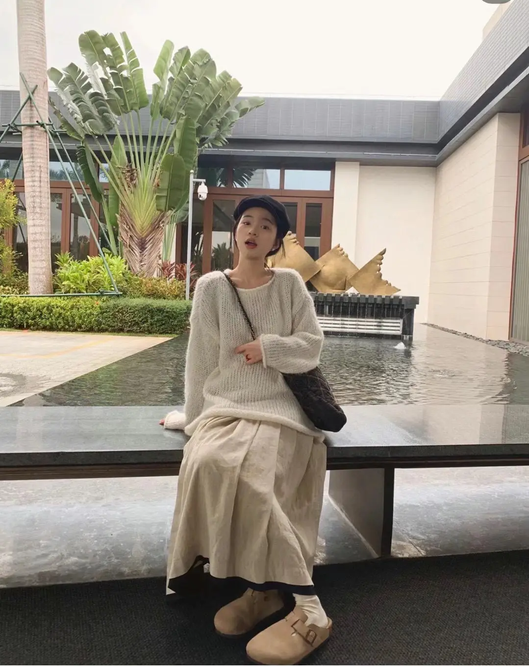 Sandals platform, slippers, suitable for spring and autumn, closed toe, genuine leather, suitable for outdoor wear — chobi 36
