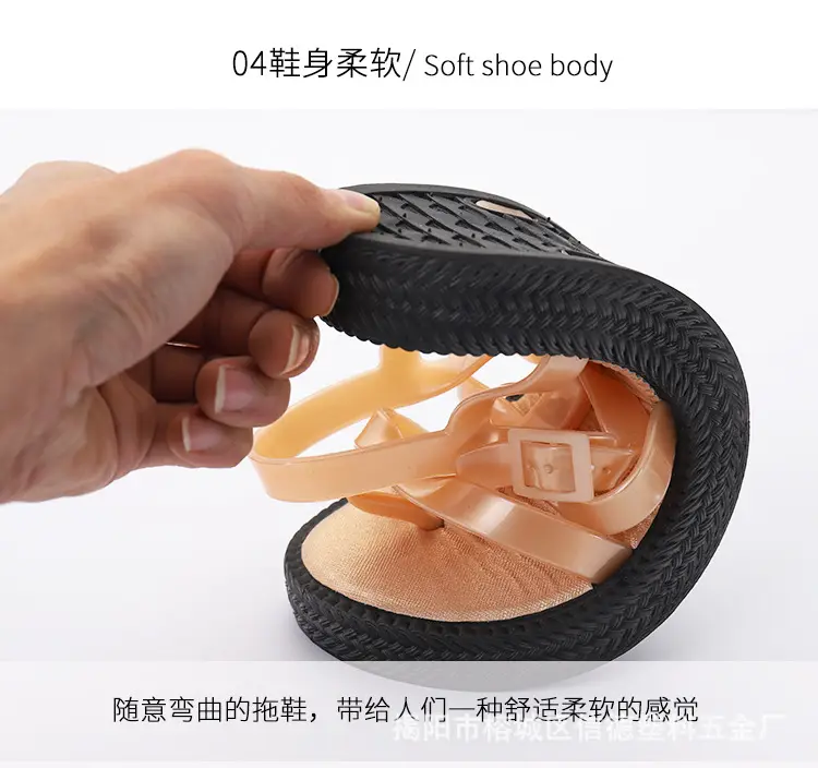 (Wholesale), summer women's slippers PVC flat, trend casual sandals — chobi 16