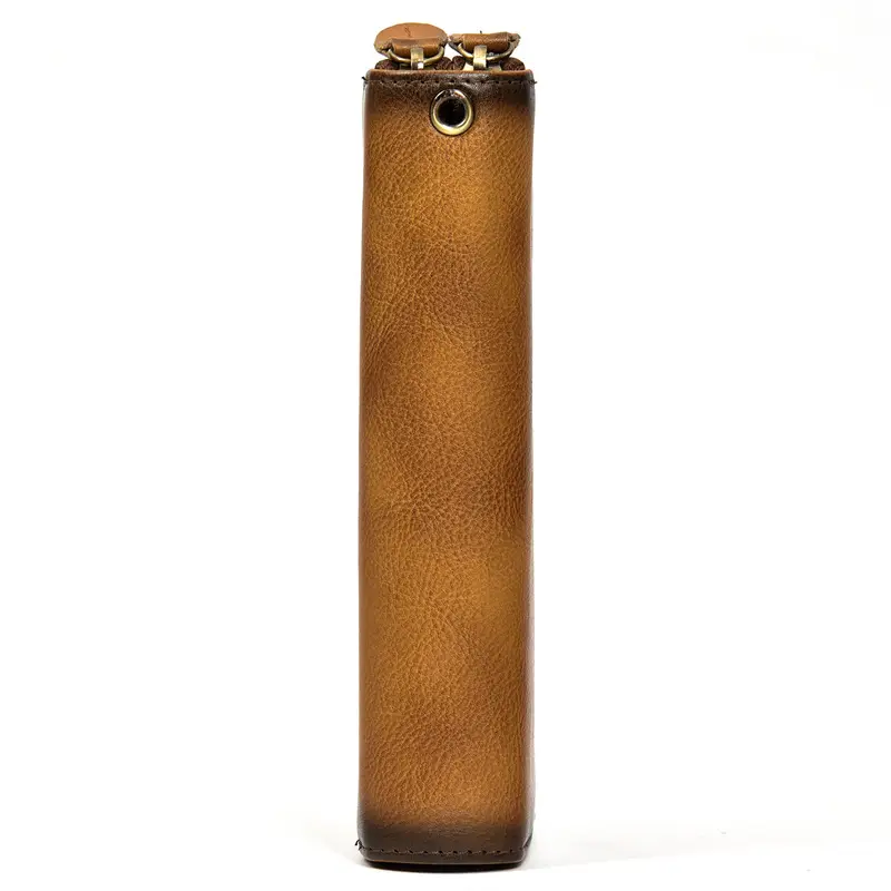 Leather long wallet with zipper, genuine leather — chobi 33