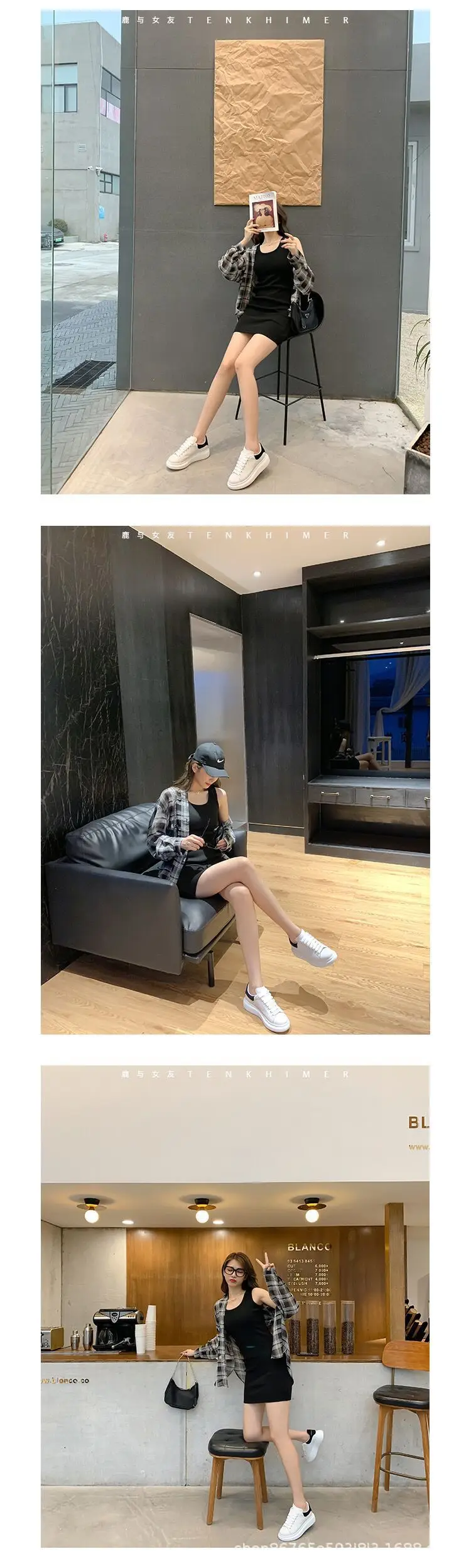 Fashionable white sneakers platform with chunky sole for leisure for men and women, height increasing — chobi 18