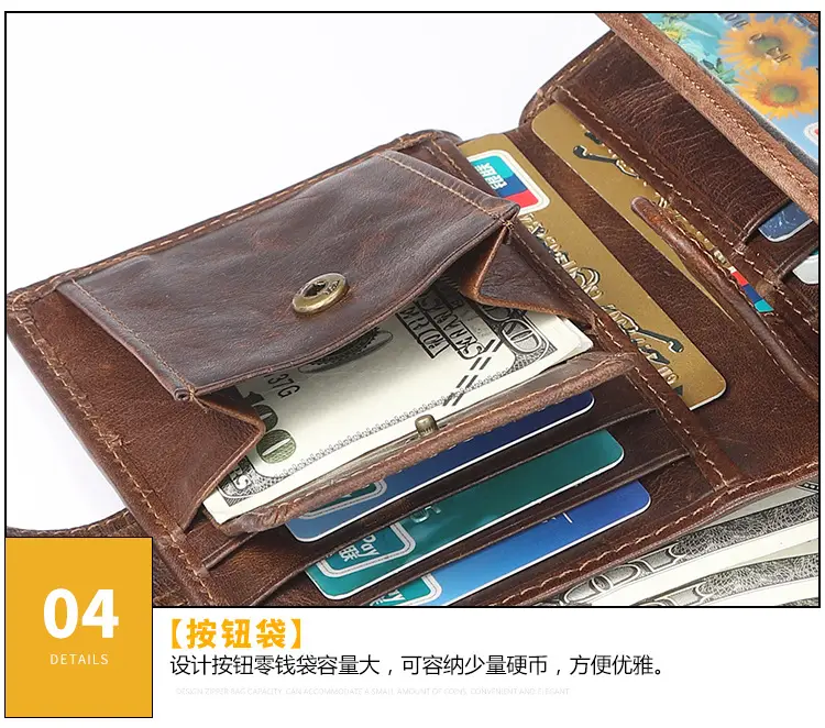 (Cross-border trading), wallet, retro capacious small clutch bag, leather card holder, high-end — chobi 37