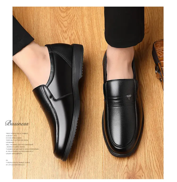 Shoes, men's leather spring breathable classic suit jacket, genuine leather, soft sole, trend of season — chobi 32