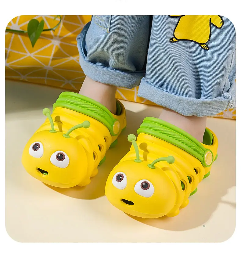 (Wholesale), children's cartoon Crocs-style slippers, breathable mule, sandals, soft sole — chobi 9