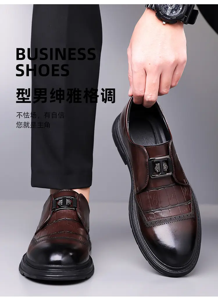(Wholesale), men's classic suit jacket, fashionable casual footwear, comfortable shoes for work and office — chobi 5