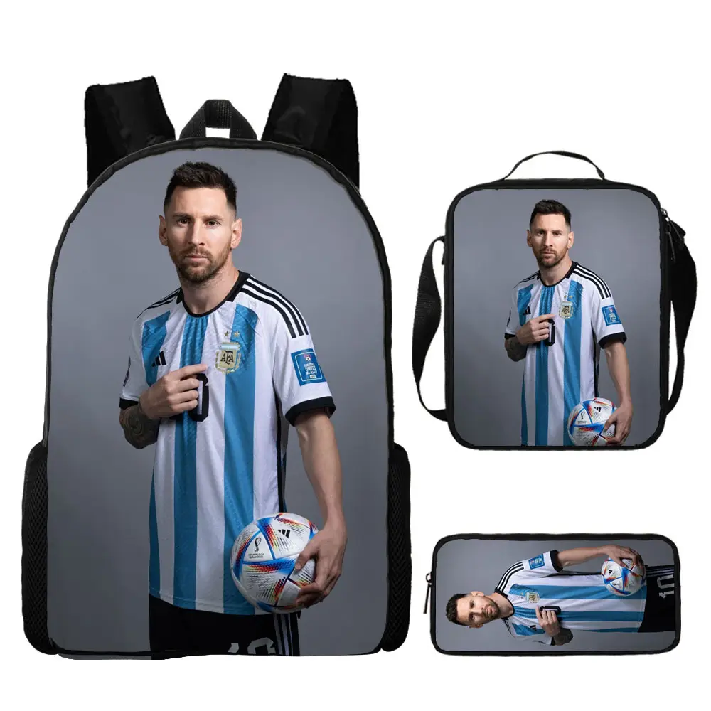 (Cross-border trading), football backpack, set, cartoon school bag, 3 piece set — chobi 18