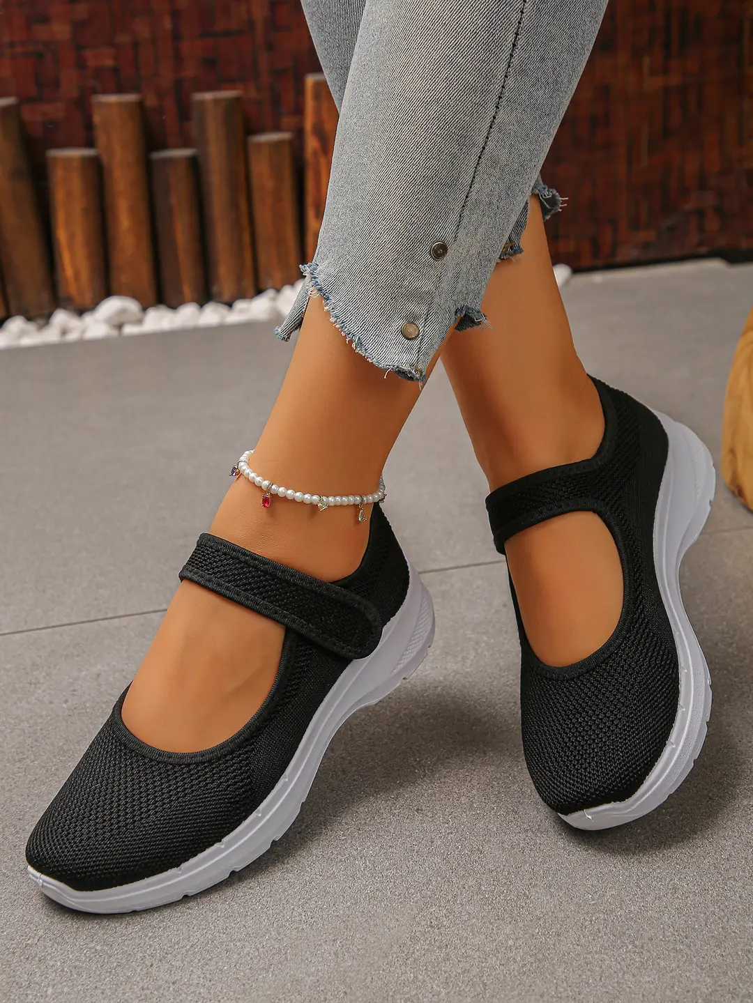 (Cross-border trading), Mary Jane shoes, breathable shoes, lightweight sneakers low-cut, casual women's walking shoes, plus size, for middle age, made — chobi 22