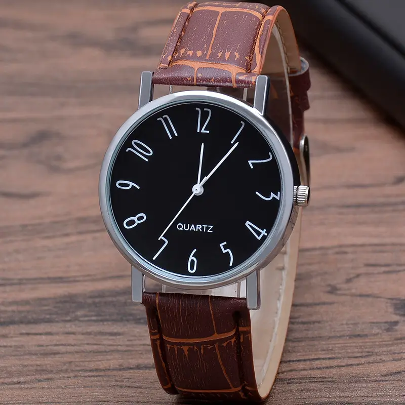 Men's quartz watch, glossy strap — chobi 9