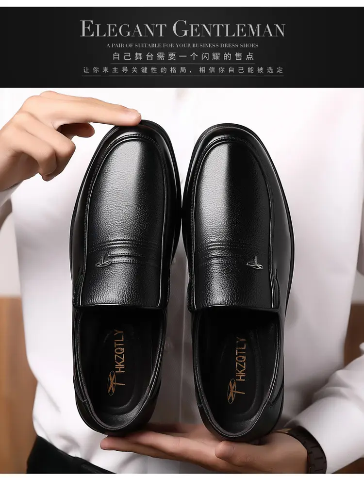 Shoes, men's leather spring breathable classic suit jacket, genuine leather, soft sole, trend of season — chobi 19