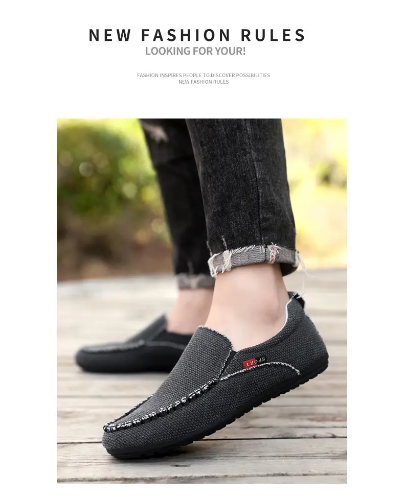 Breathable shoes, men's espadrilles, casual footwear, loafers, non-slip sole, easy to put on, plus size — chobi 18