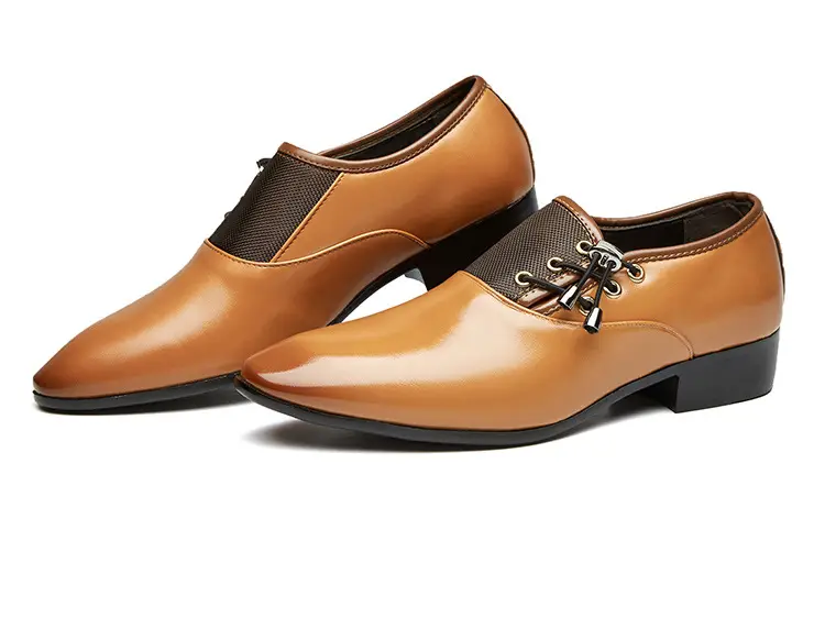 Men's classic suit jacket, universal wedding shoes, black casual footwear for leisure, plus size, dropshipping available — chobi 29