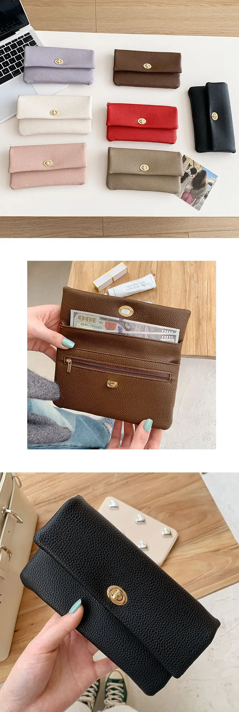 Wallet, shoulder bag, long card holder — chobi 1