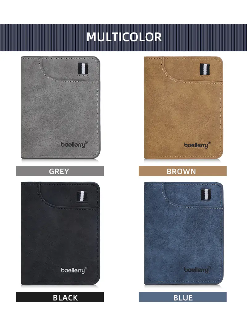 Ultra thin short small wallet, suede card holder for students — chobi 6