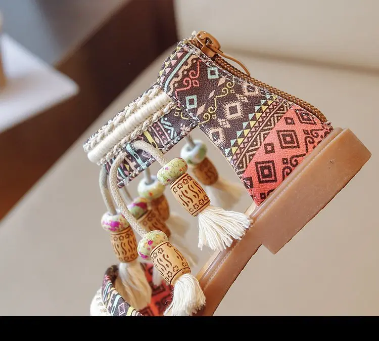 Ethnic sandals, fashionable children's beach footwear, ethnic style, western style, summer 2024 — chobi 18