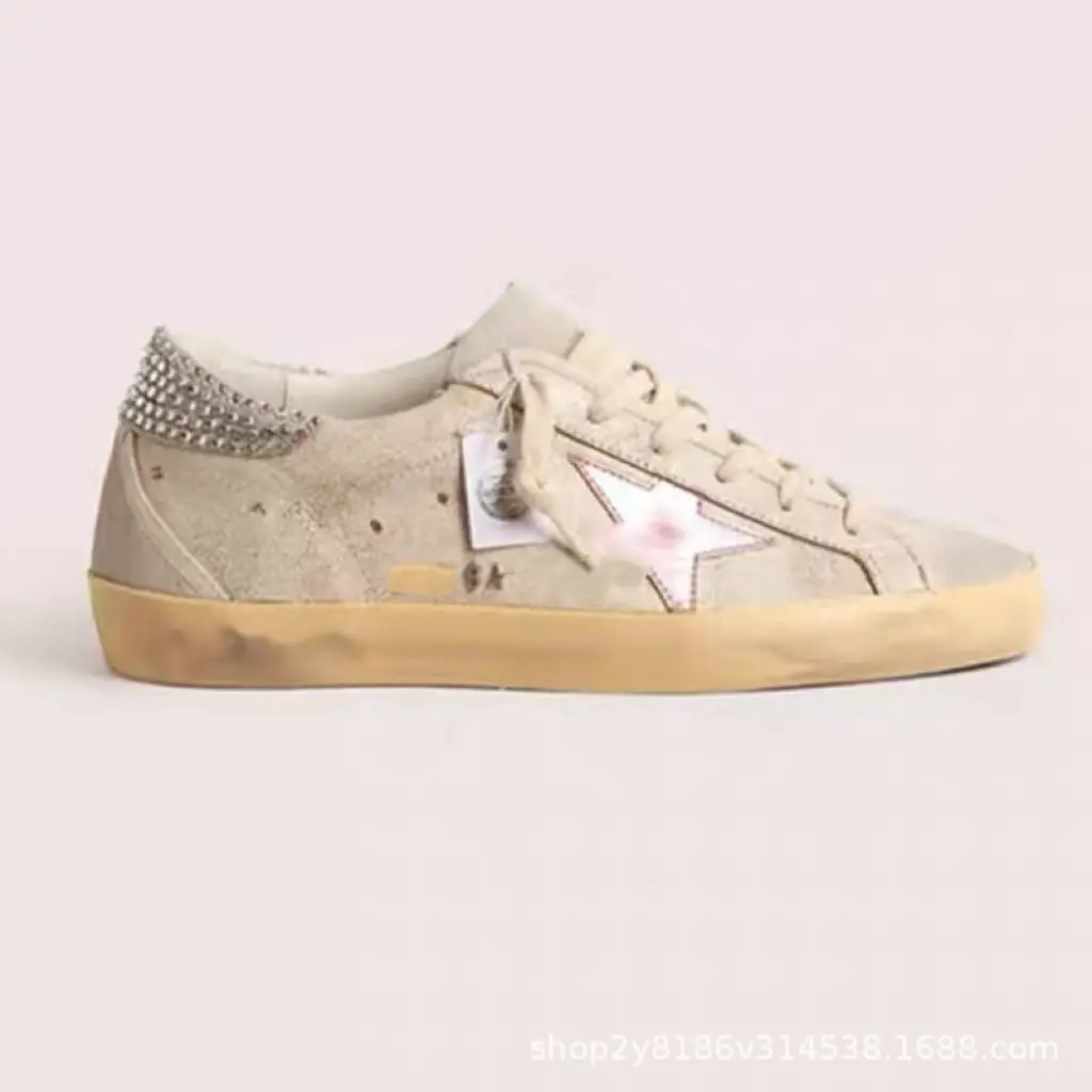 Korean version 2025 new SUPERSTAR genuine leather old retro small dirty shoes women's inner heightening star shoes dirty shoes — chobi 9
