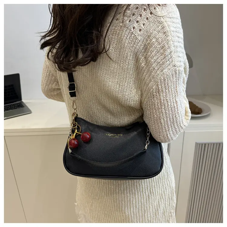 Fashionable trend solid color underarm bag, shoulder bag, one-shoulder bag, purse — chobi 10