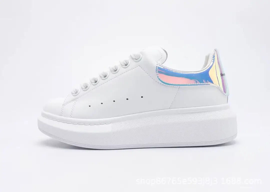 Fashionable white sneakers platform with chunky sole for leisure for men and women, height increasing — chobi 29